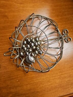 Vintage Silver Wire Hair Accessory (1940's) EUC